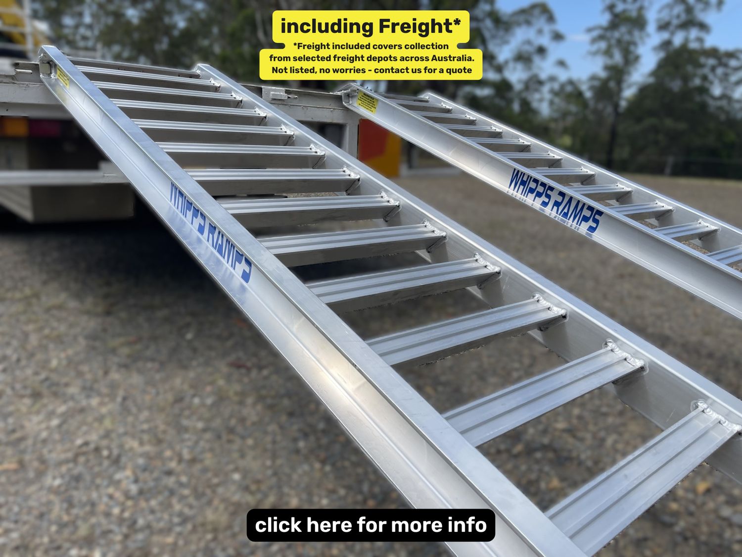 Whipps Ramps - 4.5 tonne capacity aluminium machinery loading ramps