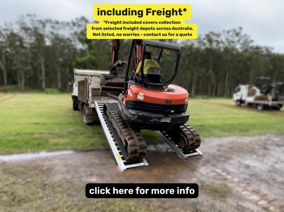 3.3 m long - 6 tonne capacity - from $3099 Whipps Ramps 6 Tonne Capacity - 3.3 metres long Aluminium Machinery excavator loading ramps