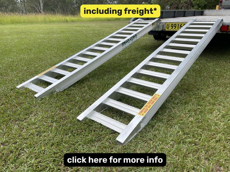 Whipps Ramps - 2.5 tonne capacity - 2.5 metres aluminium loading ramps