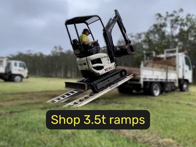 3.5 tonne capacity machinery loading ramps
