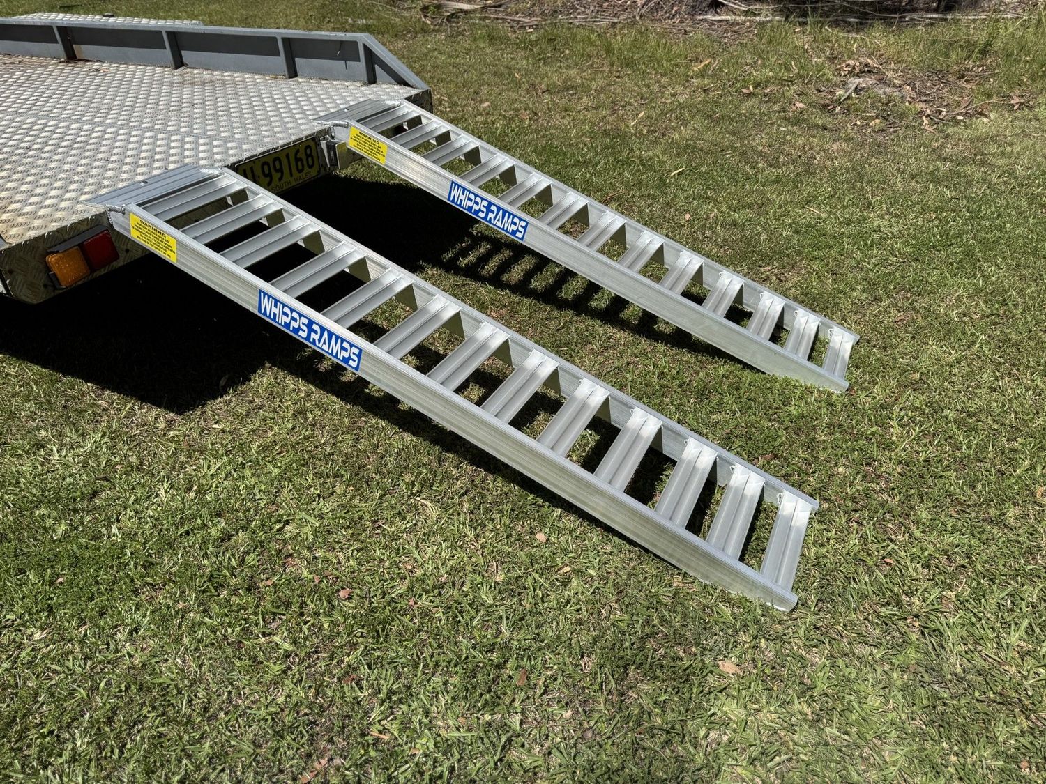 2 metres long - 1.5 tonne capacity - from $750 Whipps Ramps 1.5 tonne capacity trailer machinery loading ramps - 750 kg maximum load capacity per ramp 2 metres long