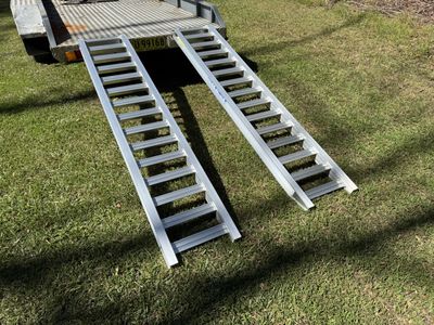2.5 metres long - 5 tonne capacity - from $1800 Whipps Ramps 5 Tonne Capacity - 2.5 metres long Aluminium Machinery Loading Ramps