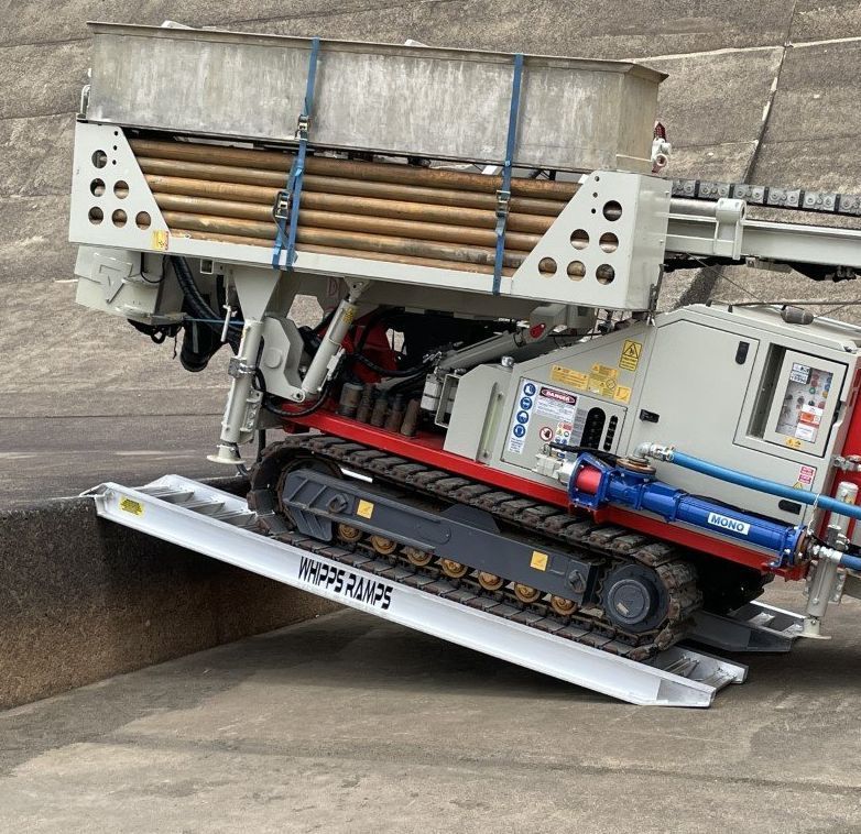 Whipps Ramps 12-tonne capacity 4.1 metre aluminium machinery ramps