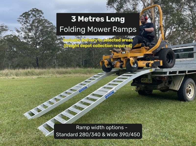 3 metre long folding aluminium loading ramps