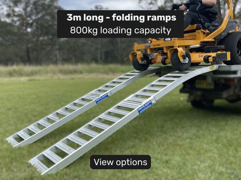 3 metre zero turn ride on mower aluminium loading ramps