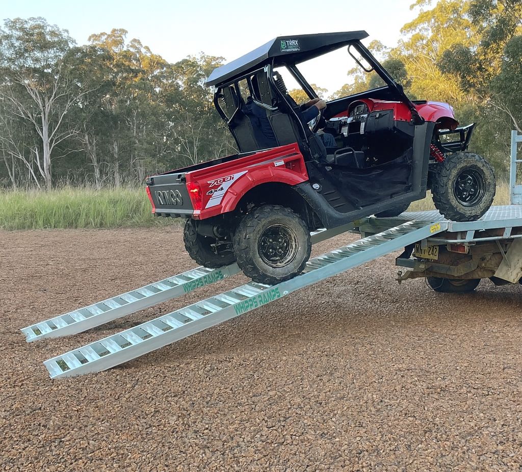 3 metres long - Folding ATV & UTV Ramps - 1.5 tonne capacity Whipps Ramps 1.5 - tonne capacity 3 metres long side-by-side loading ramps
