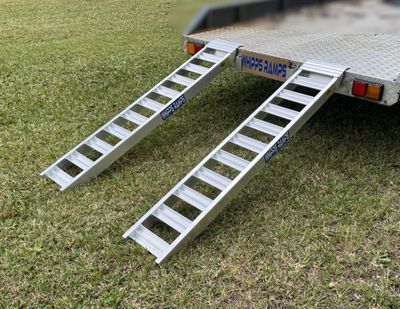 1.7m ATV, UTV & Side-by-Side Aluminium Trailer Loading Ramps – 1.2 T Capacity - Prices from $400 inc GST 1.7m ATV, UTV & Side-by-Side Aluminium Trailer Loading Ramps – 1.2 T Capacity - Prices from $400 inc GST