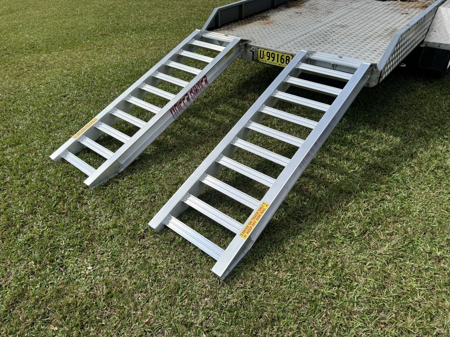 Whipps Ramps 6.5 Tonne Capacity - 2 metres long Aluminium Machinery excavator plant trailer loading ramps 