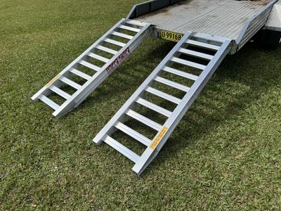 2 metres long - 6.5 tonne capacity - from $1950 Whipps Ramps 6.5 Tonne Capacity - 2 metres long Aluminium Machinery excavator plant trailer loading ramps