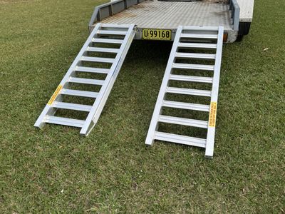2 metres long - 3.5 tonne capacity - from $1300 Whipps Ramps 3.5T Capacity - 2Metres Long Aluminium Machinery Loading Ramps