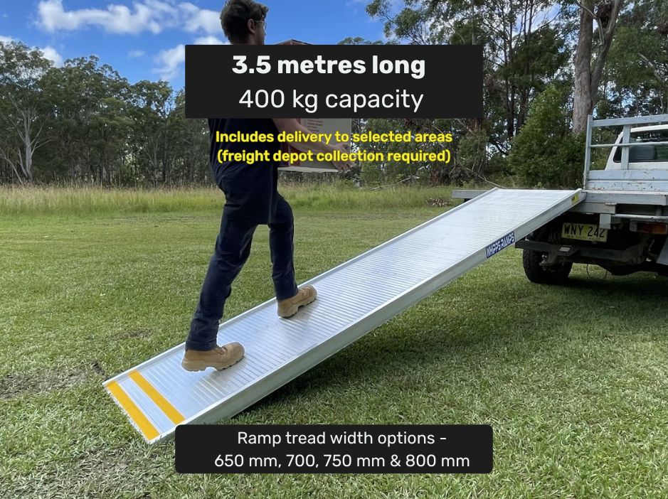Removalist Walk Ramp - 3.5 metres long - 400 kg capacity Removalist walk board access loading ramp 3.5 metres long