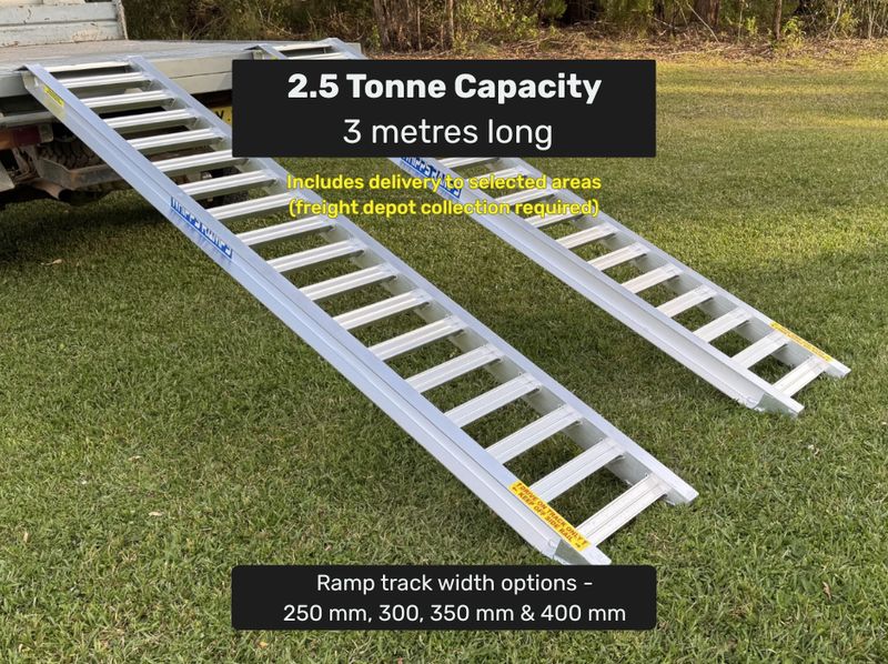  2.5-tonne capacity aluminium mini digger machinery loading ramps 