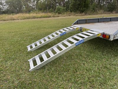 2M Aluminium Zero Turn Mower Loading Ramps - 1 tonne capacity - prices from $480 inc GST 2M Aluminium Zero Turn Mower Loading Ramps - 1 tonne capacity - prices from $480 inc GST