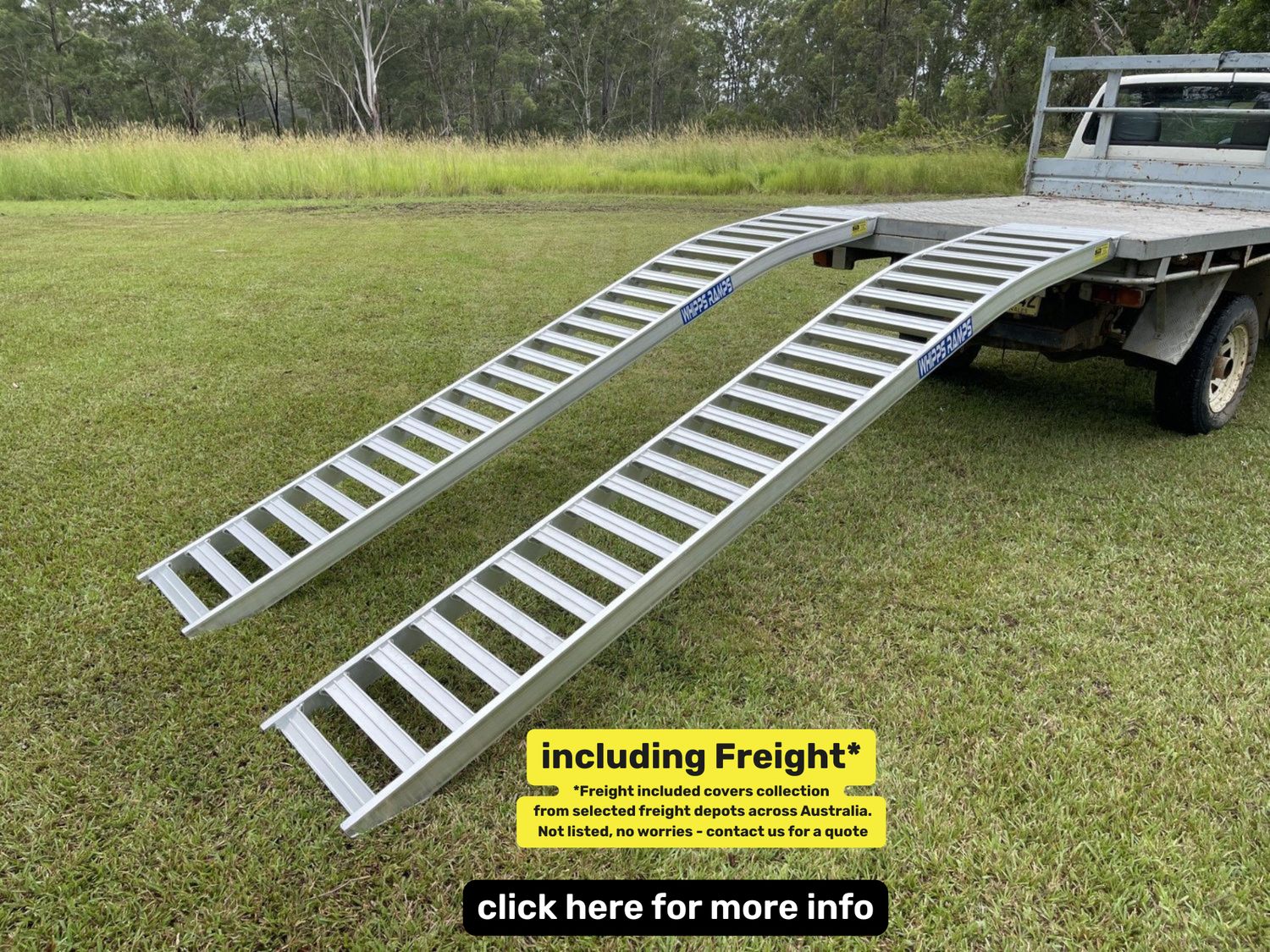 3 metres long - nf mower ramps - 1.5 tonne capacity - from $1300 inc GST