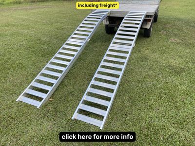 3.5 metre - PT mower ramps - 1.5 t capacity - from $1670 inc GST Whipps 3.5 metre mower loading ramps