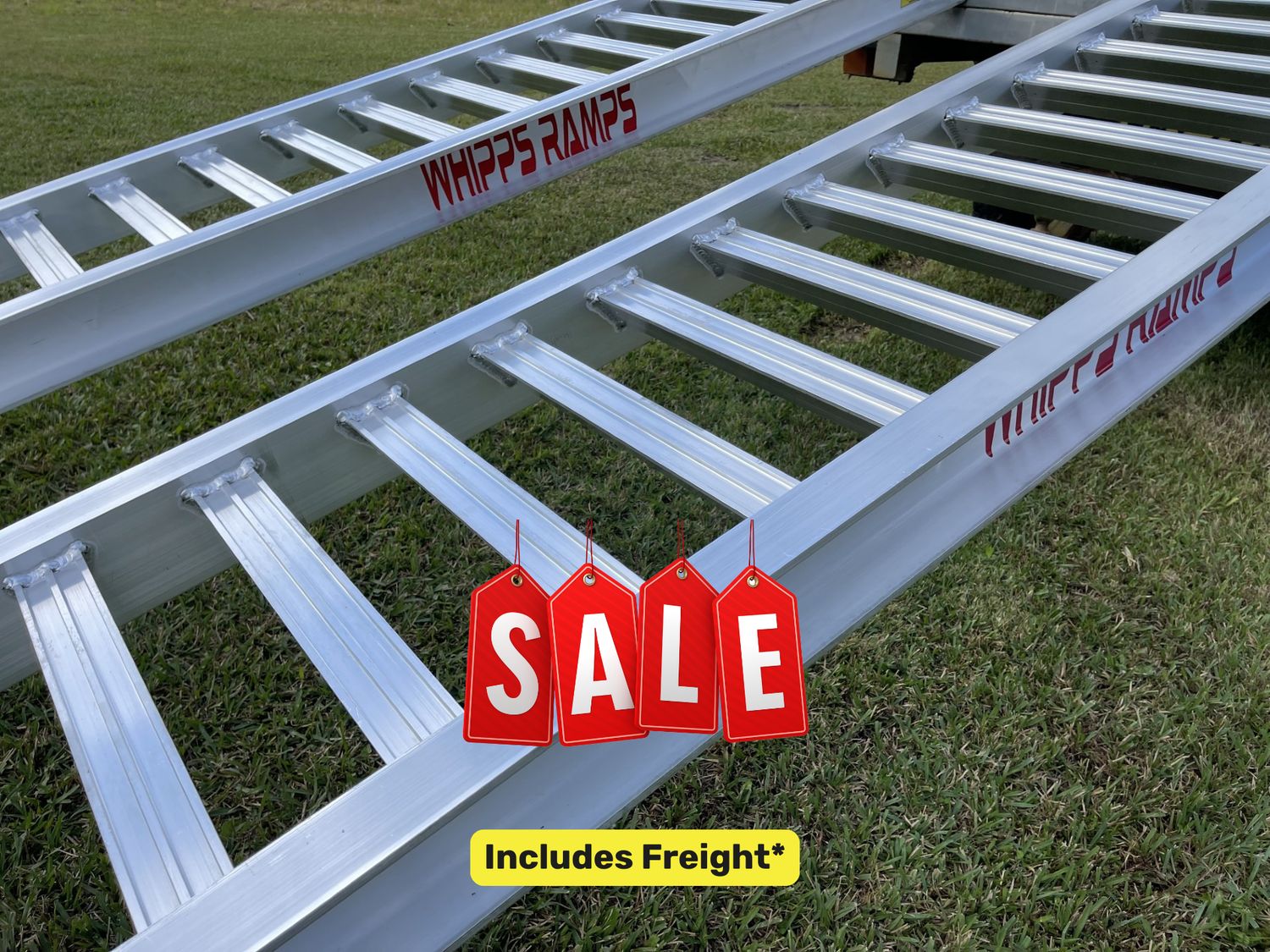 3.6 Metres x 450 T - 7.5T capacity - On Sale Discounted aluminium excavator loading ramps