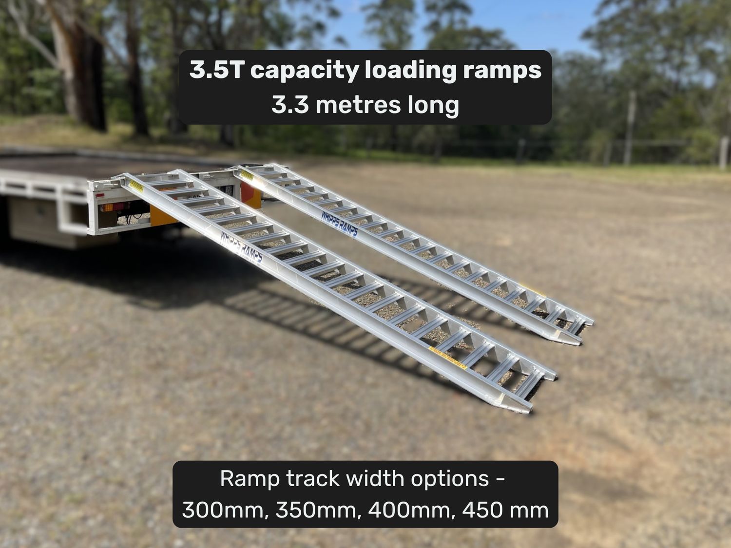 3.5 tonne loading ramps - 3.3m Aluminium Excavator & Machinery Ramps - Prices from $1830 inc GST