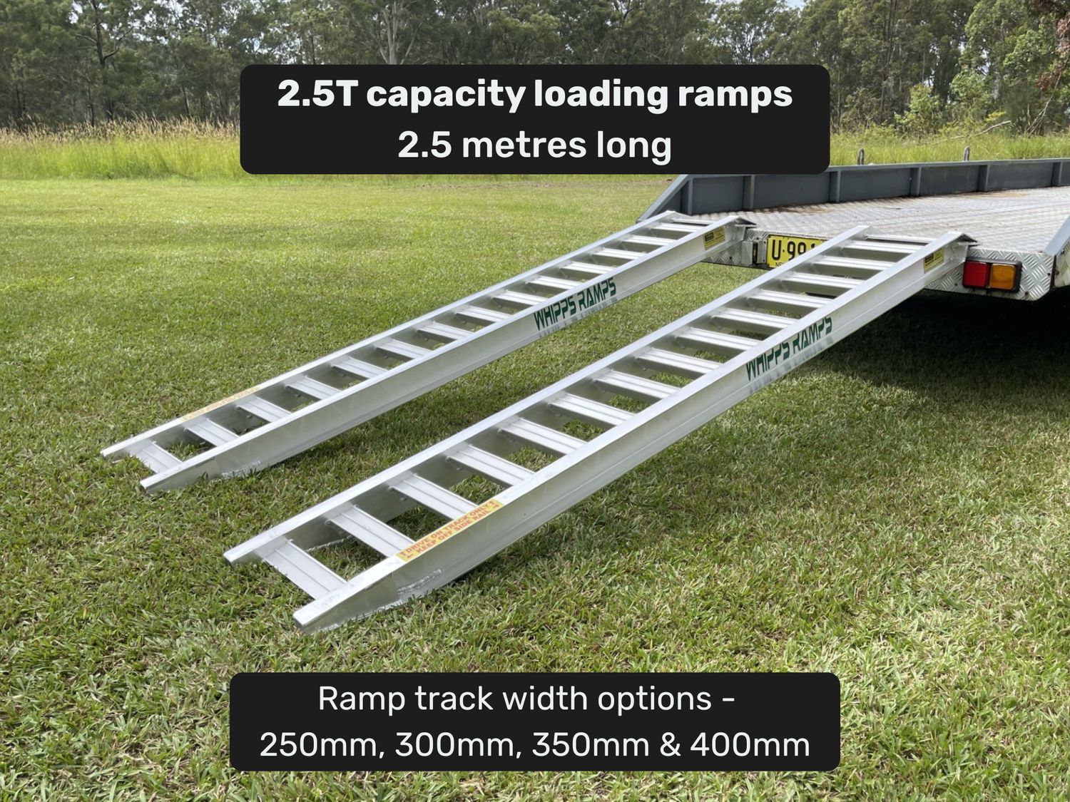 2.5 tonne loading ramps - 2.5m Aluminium Excavator & Machinery Ramps - Prices from $1200 inc GST