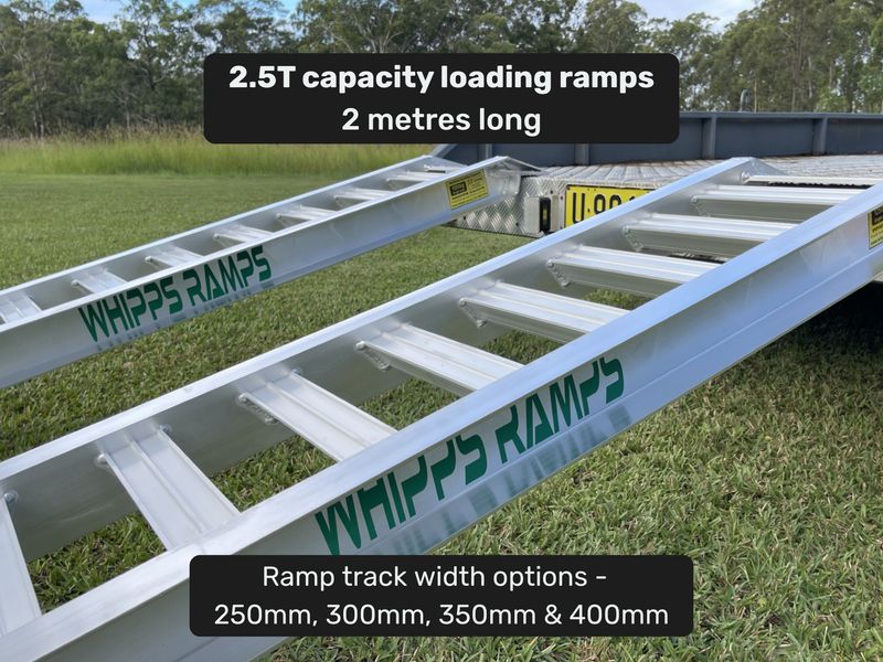 2.5 tonne loading ramps - 2m Aluminium Excavator & Machinery Ramps - Prices from $950 inc GST 2.5 tonne loading ramps - 2m Aluminium Excavator & Machinery Ramps - Prices from $950 inc GST