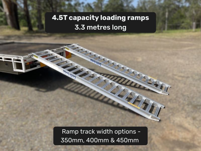 4.5 Tonne Loading Ramps – 3.3m Aluminium Excavator & Machinery Ramps - Prices from $2050 inc GST