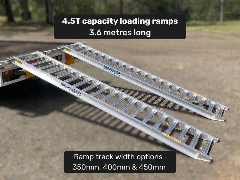 4.5 Tonne Loading Ramps – 3.6m Aluminium Excavator & Machinery Ramps - Prices from $2100 inc GST