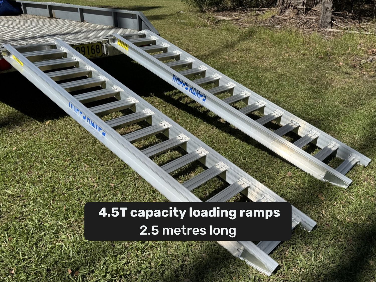 4.5 Tonne Loading Ramps – 2.5m Aluminium Excavator & Machinery Ramps - Prices from $1550 inc GST