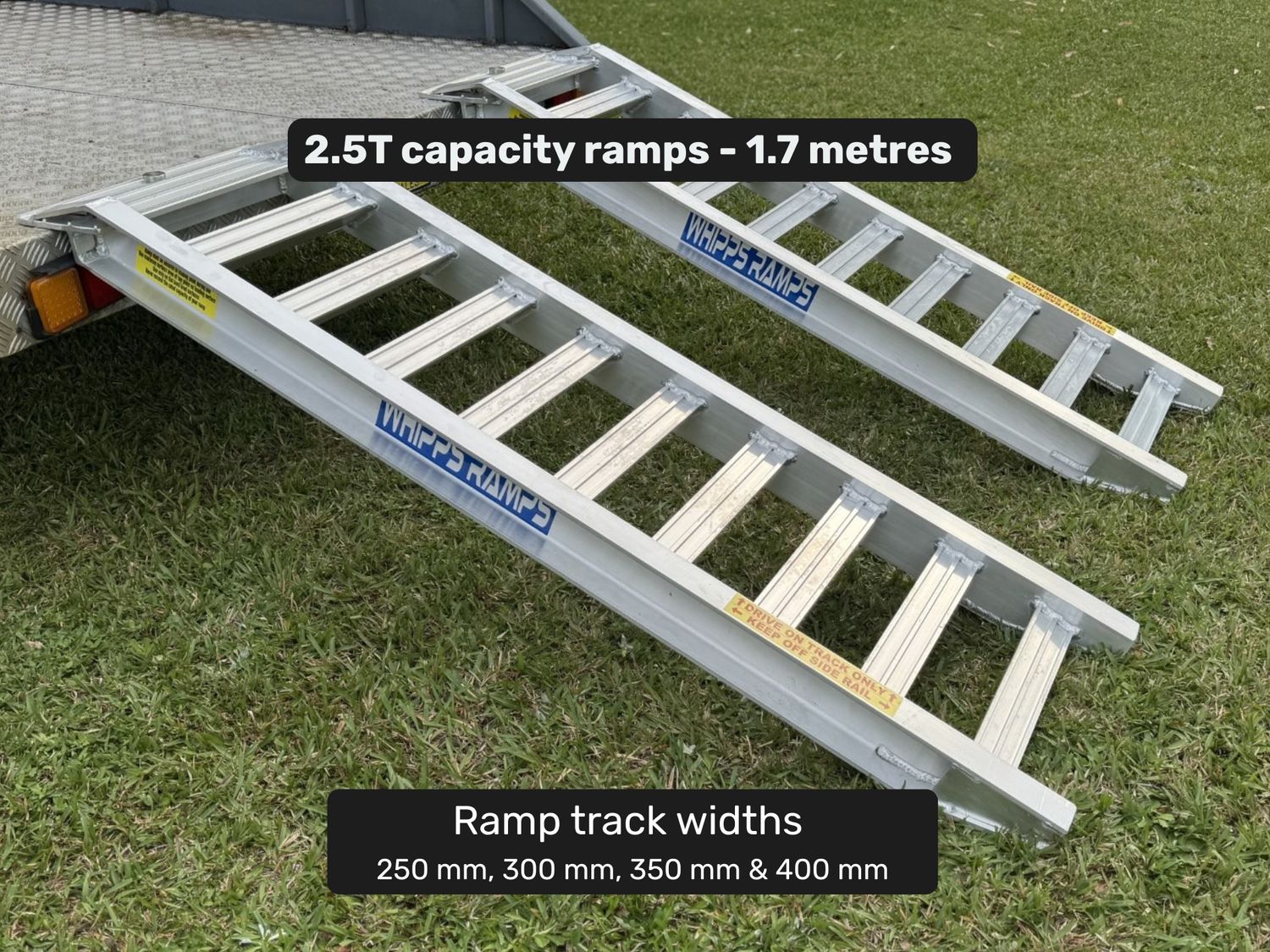 2.5 tonne loading ramps - 1.7m Aluminium Excavator & Machinery Ramps - Prices from $800 inc GST