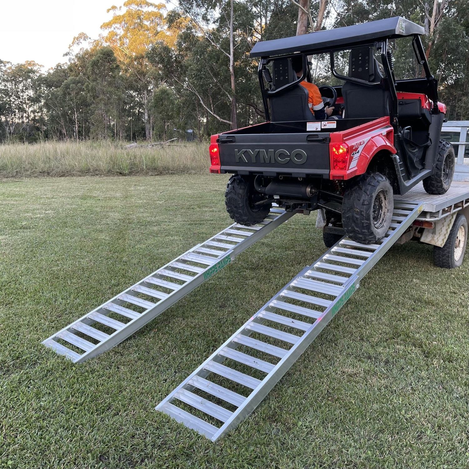 3m Aluminium Folding Quad bike ATV Loading Ramps – 1.5T Capacity - Prices from $1150 inc GST 3m Aluminium Folding Quad bike ATV Loading Ramps – 1.5T Capacity - Prices from $1150 inc GST