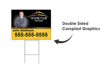 Yard Sign and H-Stake - $15.59 for 10 or more