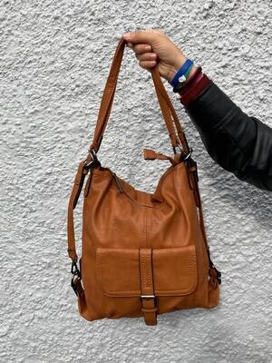Natural leather bag brown