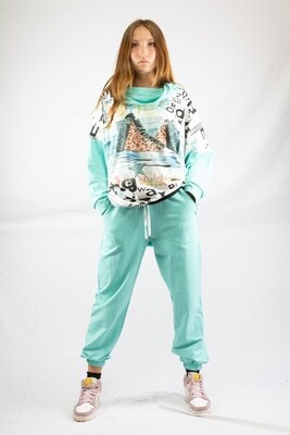 Teal colorful tracksuit 