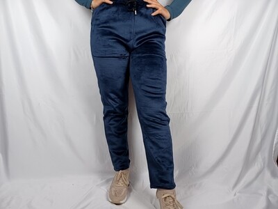 Blue velvet trousers
