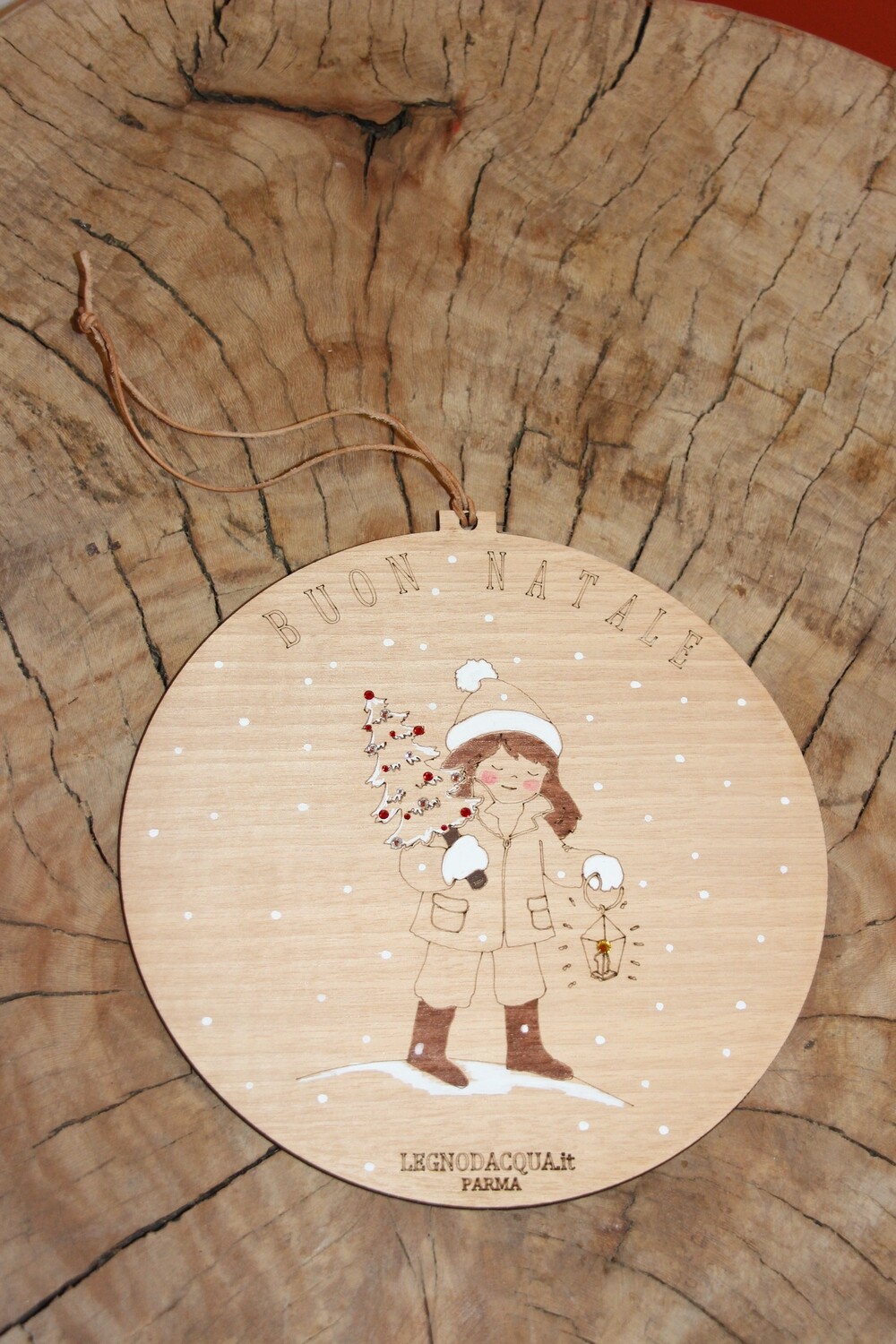 DECORAZIONE CARTOLINA &quot;BUON NATALE IN CAMMINO&quot;