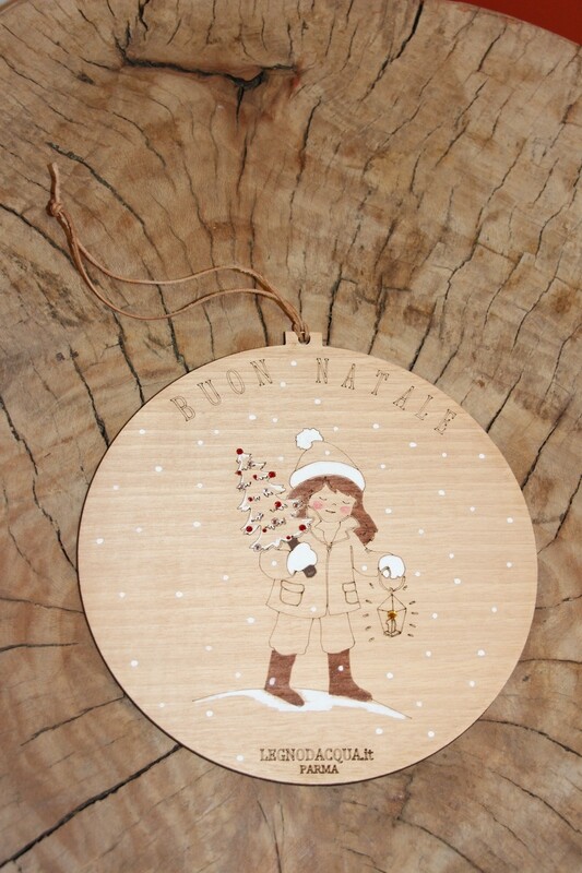DECORAZIONE CARTOLINA &quot;BUON NATALE IN CAMMINO&quot;