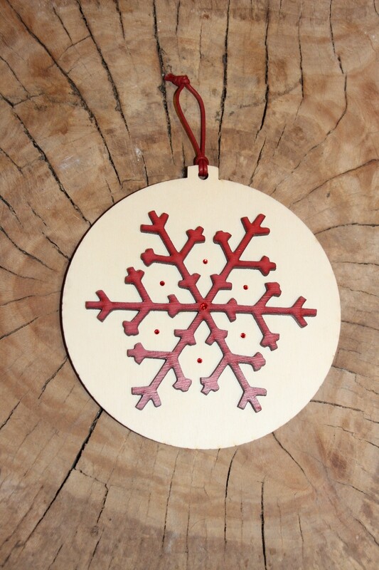 DECORAZIONE NATALIZIA "CERBIATTO E FIOCCO DI NEVE"