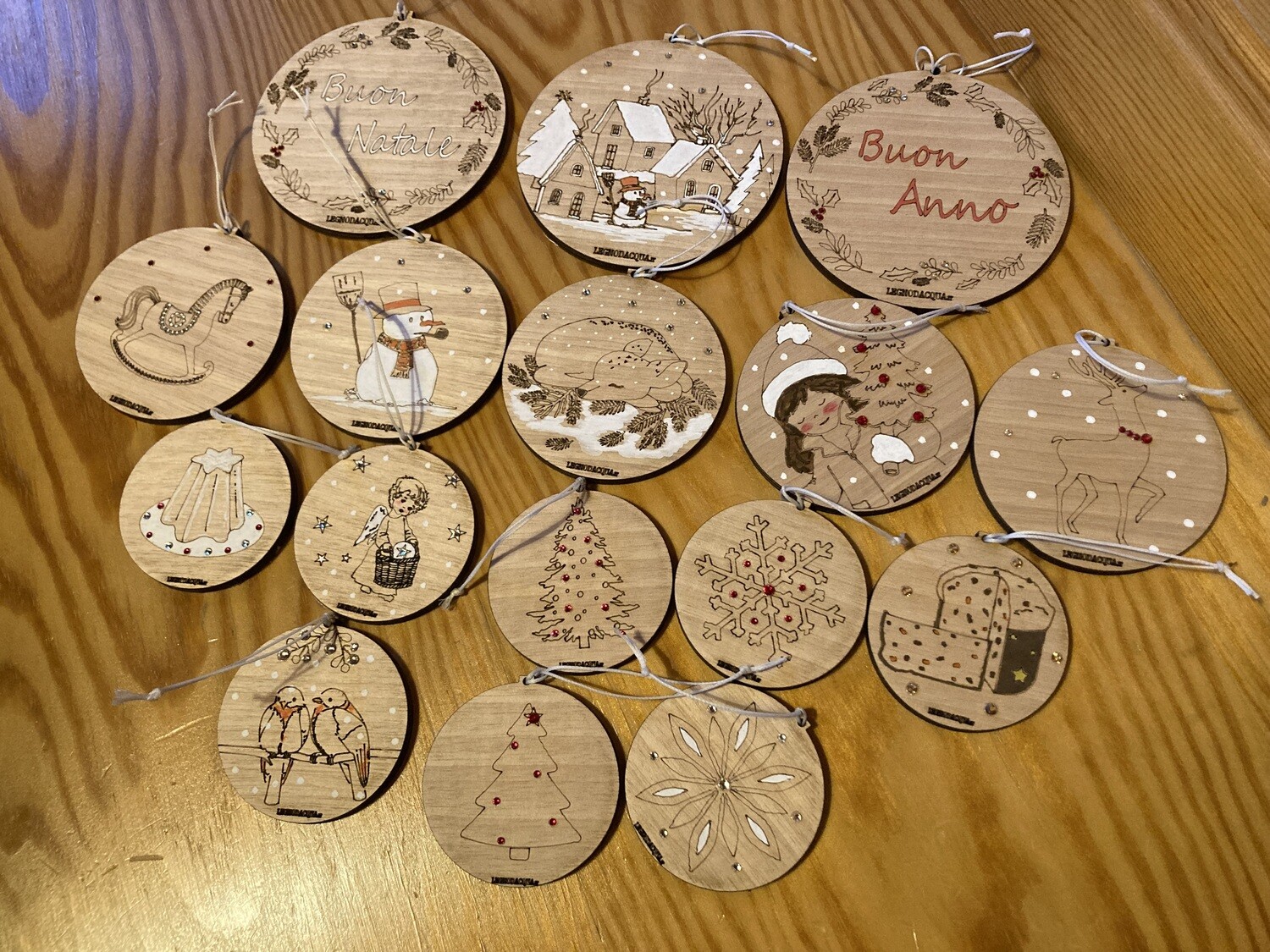 SET 16 DECORAZIONI PER ALBERO DI NATALE