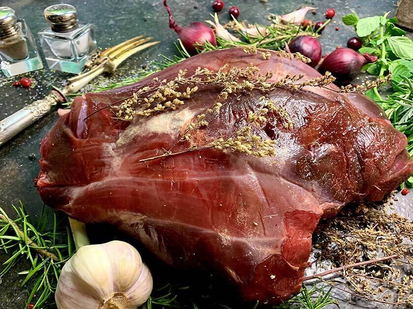 Damhirsch Keule ausgelöst