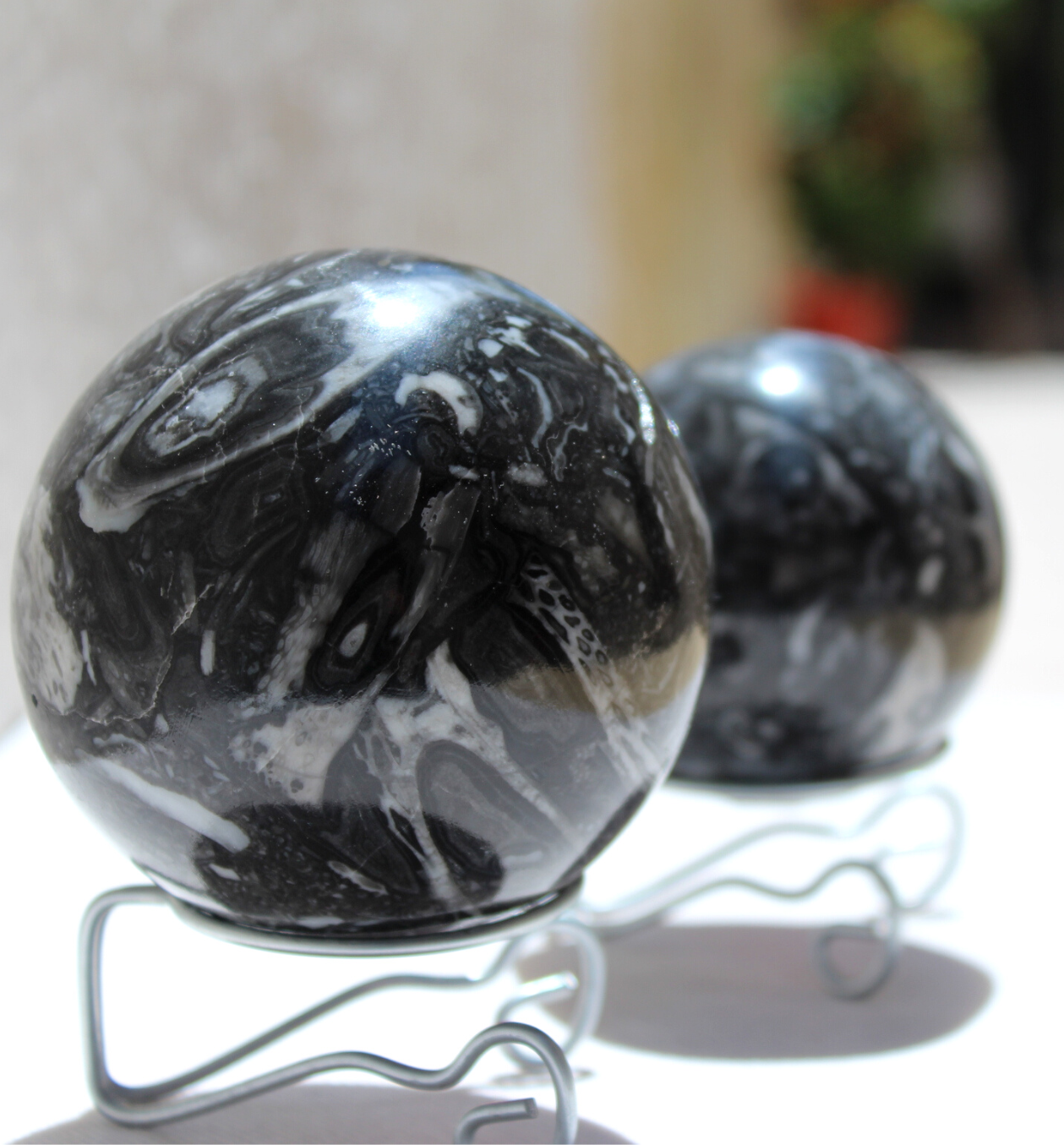 ESFERA MARMOL FOSIL 6.5cm