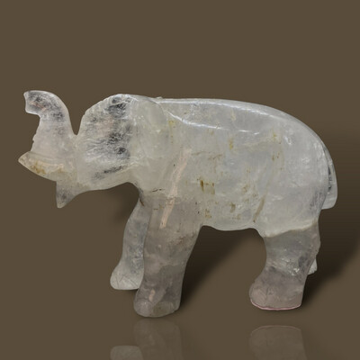 ELEFANTE DE CUARZO BLANCO