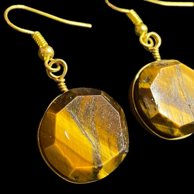 ARETES DE OJO DE TIGRE
