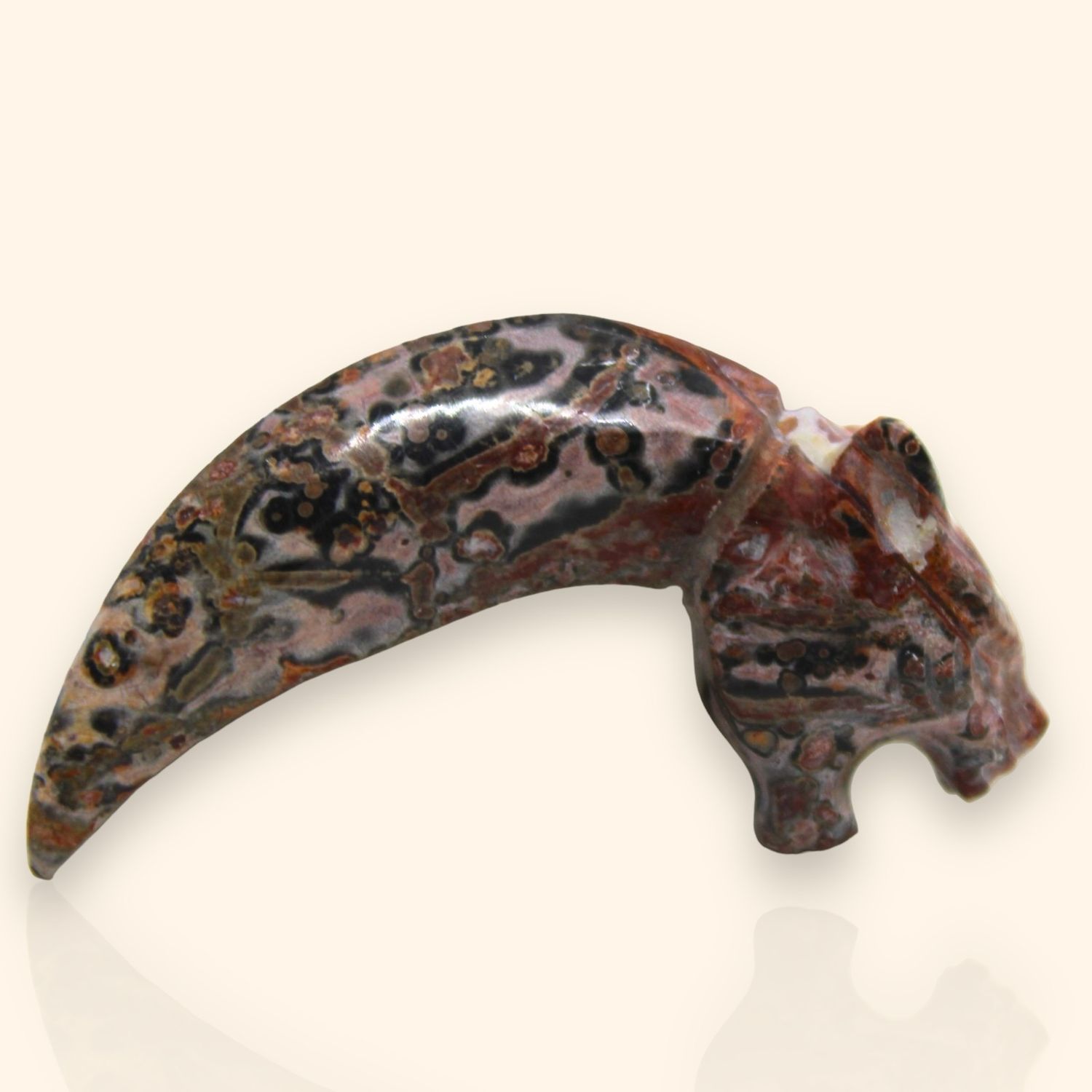 GARRA CABEZA JAGUAR PIEL DE VIBORA