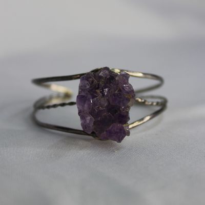 PULSERA DRUSA CUARZO AMATISTA