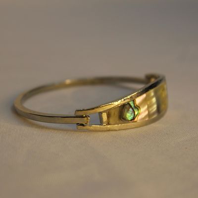 PULSERA ALPACA CONCHA DE ABULON