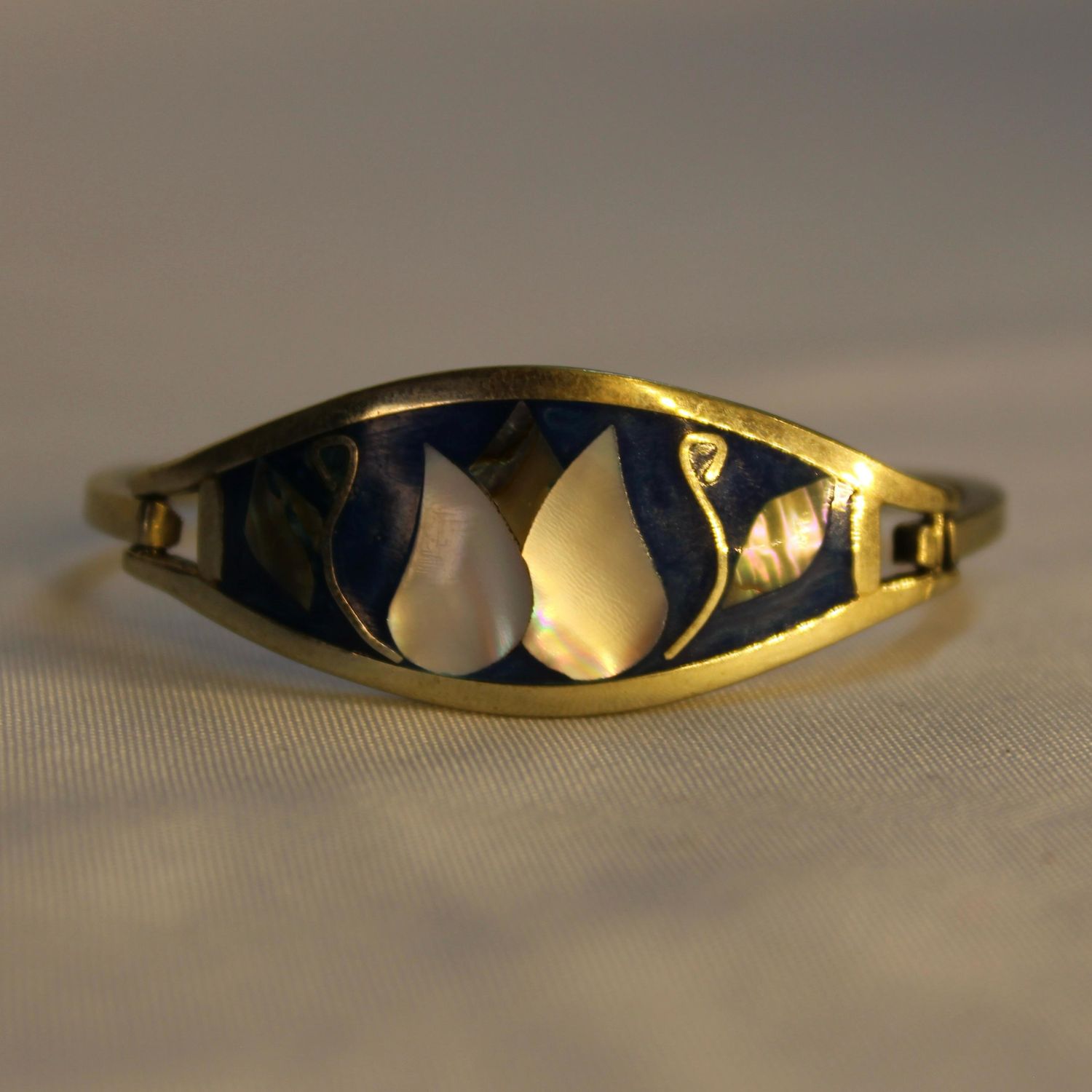 PULSERA AZUL  CONCHA DE ABULON