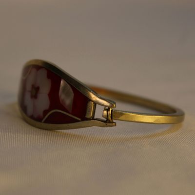 PULSERA ROJA CONCHA DE ABULON