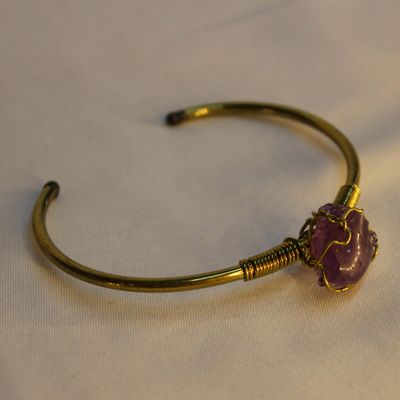 PULSERA TUMBAGA CUARZO AMATISTA