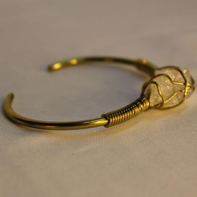 PULSERA TUMBAGA CUARZO BLANCO