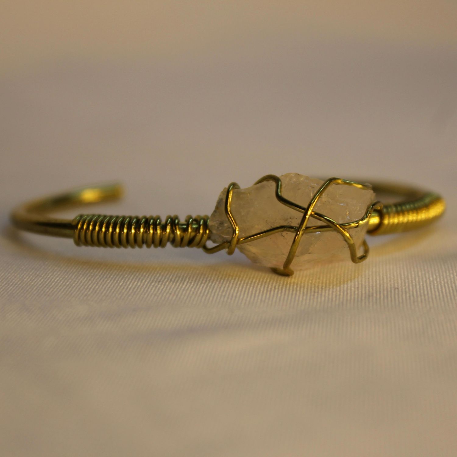 PULSERA TUMBAGA CUARZO BLANCO