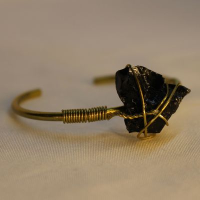 PULSERA TUMBAGA OBSIDIANA NEGRA