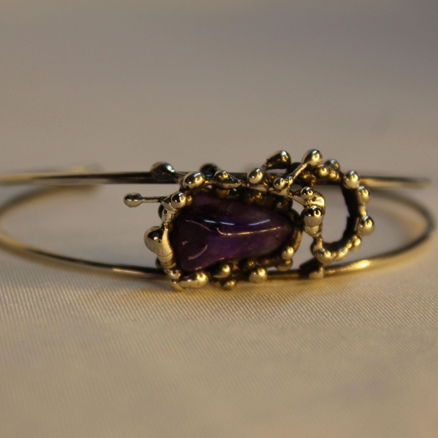 PULSERA VINTAGE  CUARZO AMATISTA